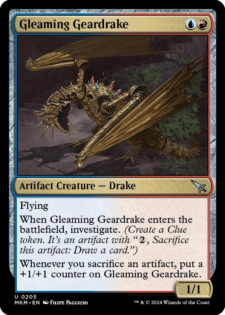 Image for Gleaming Geardrake (205) (MKM) - Magic: The Gathering