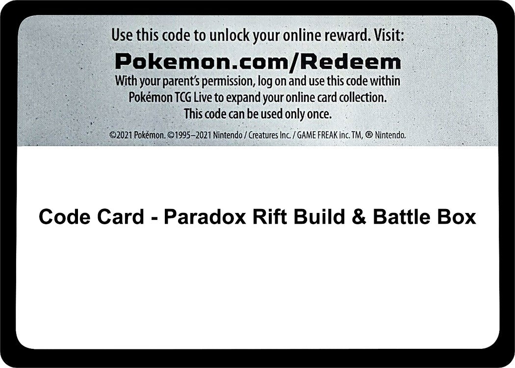 Image for Code Card - Paradox Rift Build & Battle Box (SV04: Paradox Rift) (PAR) - Pokemon