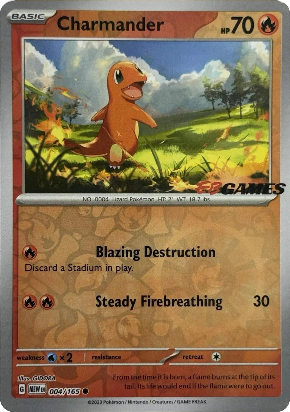 Image for Charmander - 004/165 (EBGames Exclusive) (004/165) (Miscellaneous Cards & Products) - Pokemon