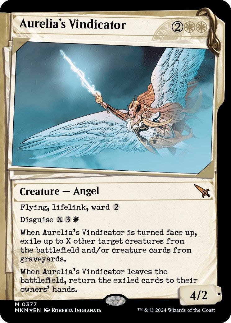 Image for Aurelia's Vindicator (Showcase) (Invisible Ink) (377) (MKM) - Magic: The Gathering
