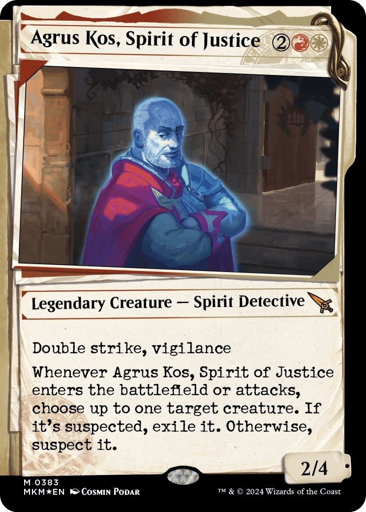 Image for Agrus Kos, Spirit of Justice (Showcase) (Invisible Ink) (383) (MKM) - Magic: The Gathering
