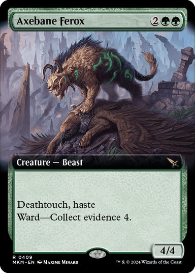 Image for Axebane Ferox (Extended Art) (409) (MKM) - Magic: The Gathering