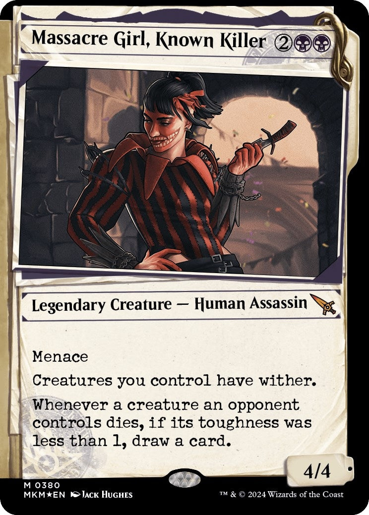 Image for Massacre Girl, Known Killer (Showcase) (Invisible Ink) (380) (MKM) - Magic: The Gathering