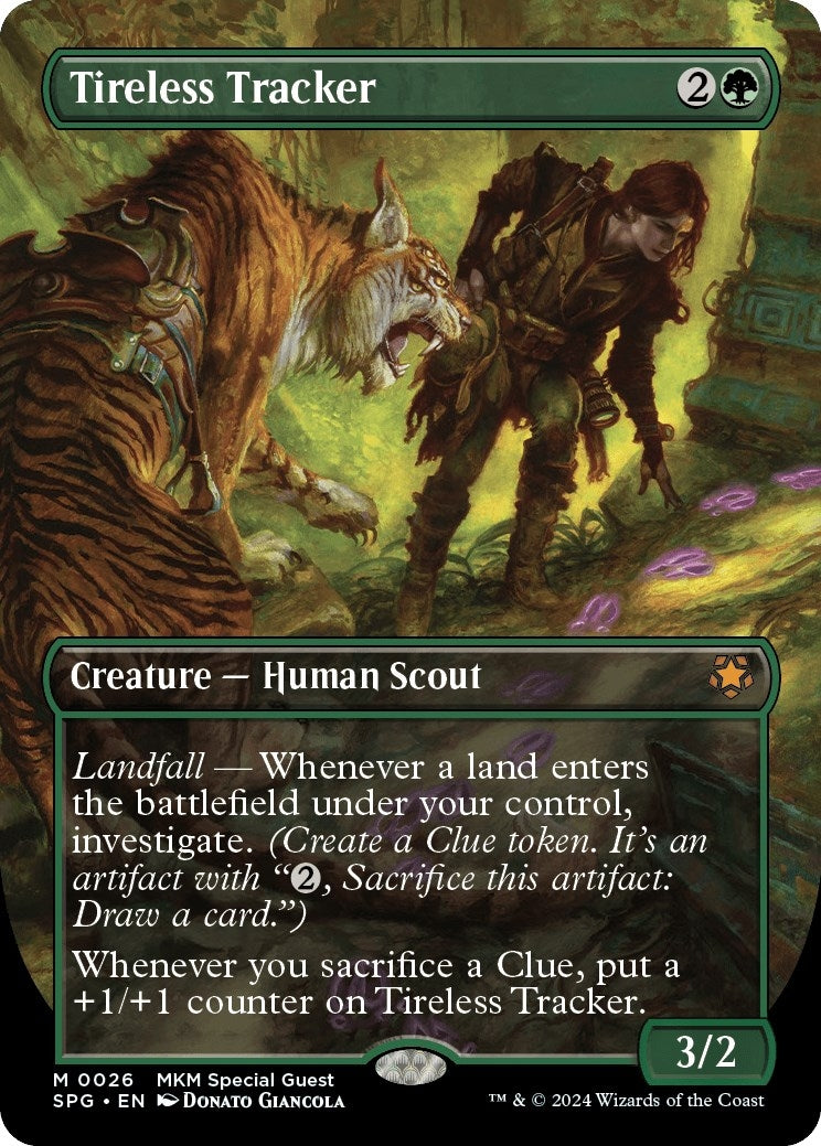 Image for Tireless Tracker (Borderless) (26) (Special Guests) - Magic: The Gathering