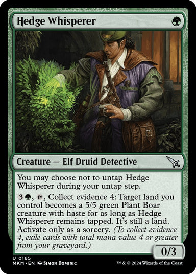 Image for Hedge Whisperer (165) (MKM) - Magic: The Gathering