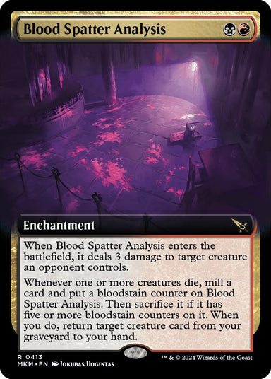 Image for Blood Spatter Analysis (Extended Art) (413) (MKM) - Magic: The Gathering