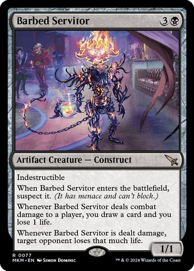 Image for Barbed Servitor (77) (MKM) - Magic: The Gathering
