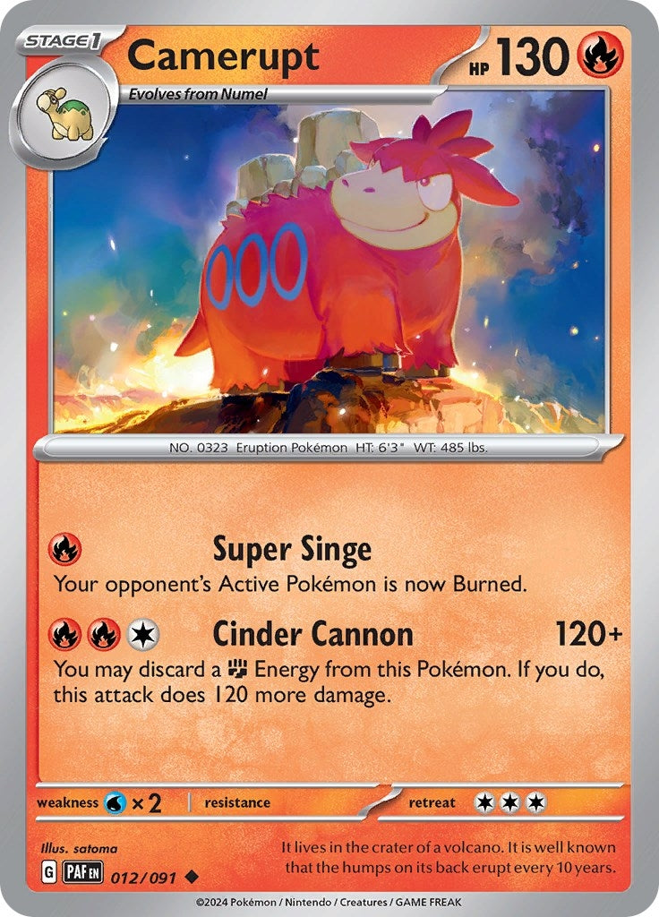 Image for Camerupt (012/091) (SV: Paldean Fates) - Pokemon