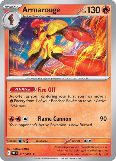 Image for Armarouge (015/091) (SV: Paldean Fates) - Pokemon