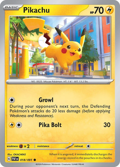 Image for Pikachu (018/091) (SV: Paldean Fates) - Pokemon
