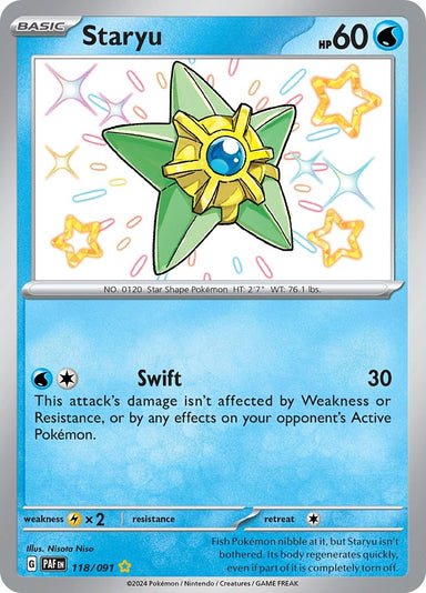 Image for Staryu (118/091) (PAF) - Pokemon