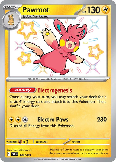 Image for Pawmot (144/091) (SV: Paldean Fates) - Pokemon