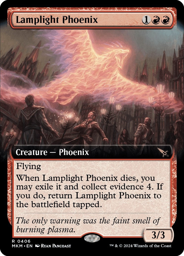 Image for Lamplight Phoenix (Extended Art) (406) (MKM) - Magic: The Gathering