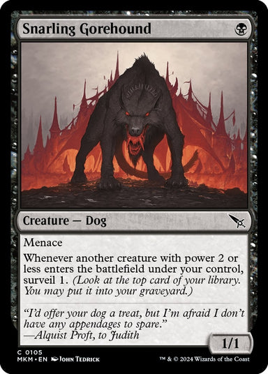 Image for Snarling Gorehound (105) (MKM) - Magic: The Gathering