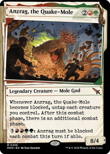 Image for Anzrag, the Quake-Mole (Showcase) (356) (MKM) - Magic: The Gathering