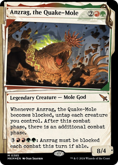 Image for Anzrag, the Quake-Mole (Showcase) (Invisible Ink) (385) (MKM) - Magic: The Gathering