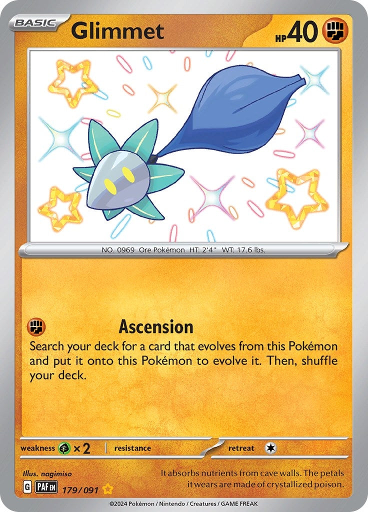 Image for Glimmet (179/091) (PAF) - Pokemon
