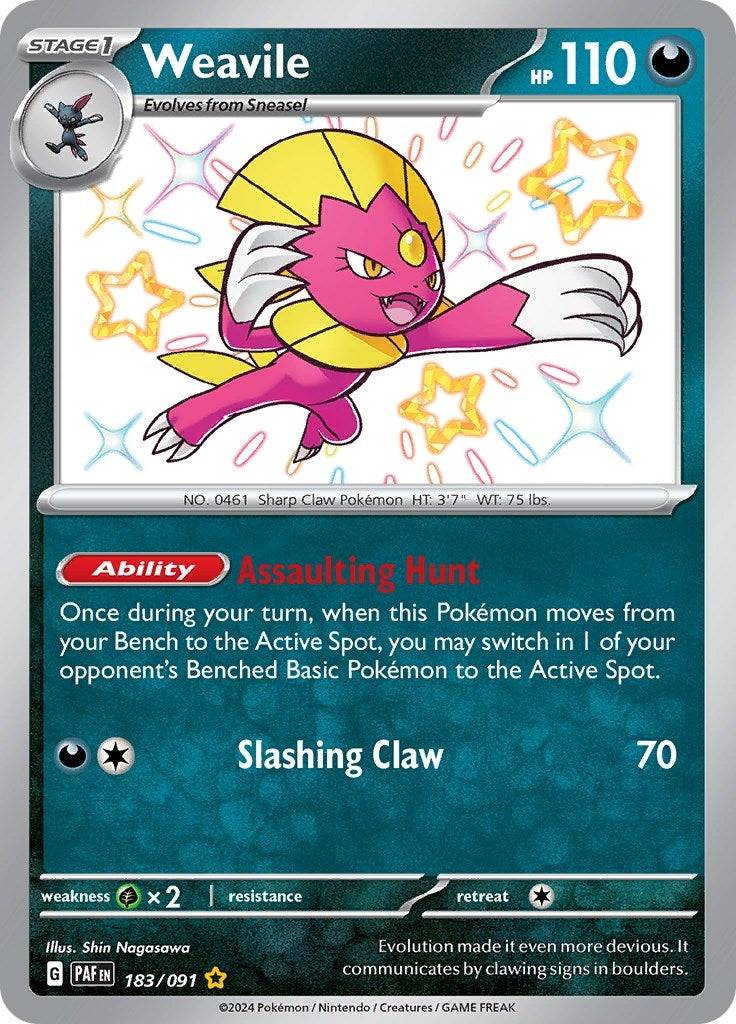 Image for Weavile (183/091) (PAF) - Pokemon