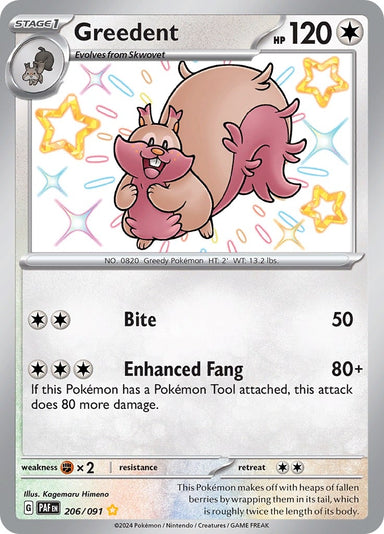Image for Greedent (206/091) (SV: Paldean Fates) - Pokemon