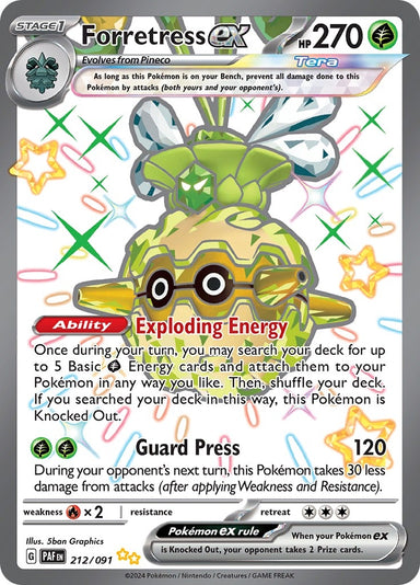 Image for Forretress ex (212/091) (PAF) - Pokemon