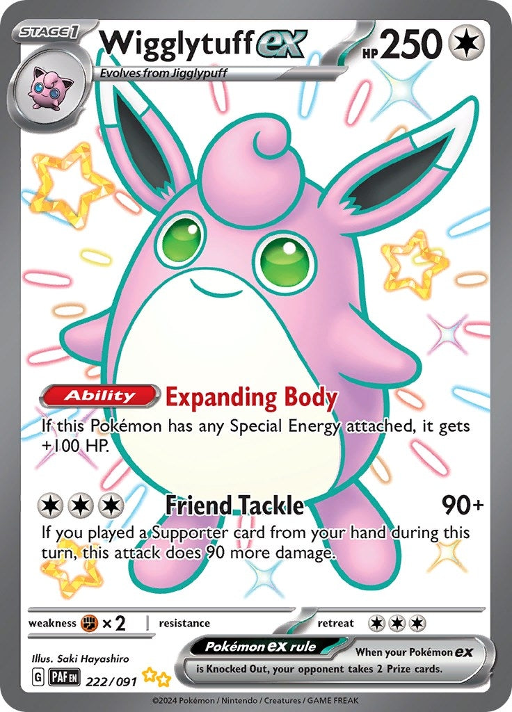 Image for Wigglytuff ex (222/091) (PAF) - Pokemon
