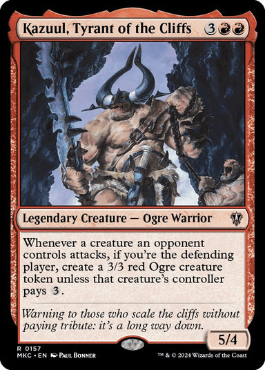 Image for Kazuul, Tyrant of the Cliffs (157) (MKC) - Magic: The Gathering