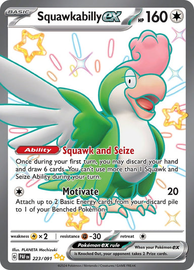 Image for Squawkabilly ex (223/091) (PAF) - Pokemon