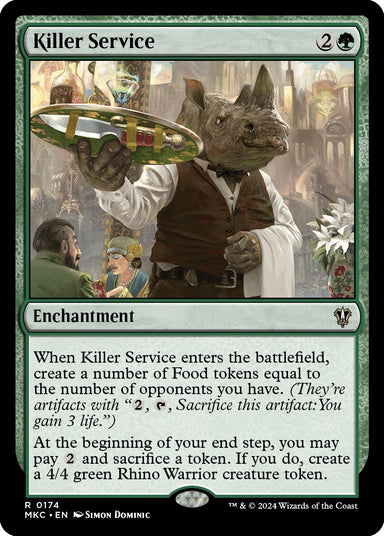 Image for Killer Service (174) (MKC) - Magic: The Gathering