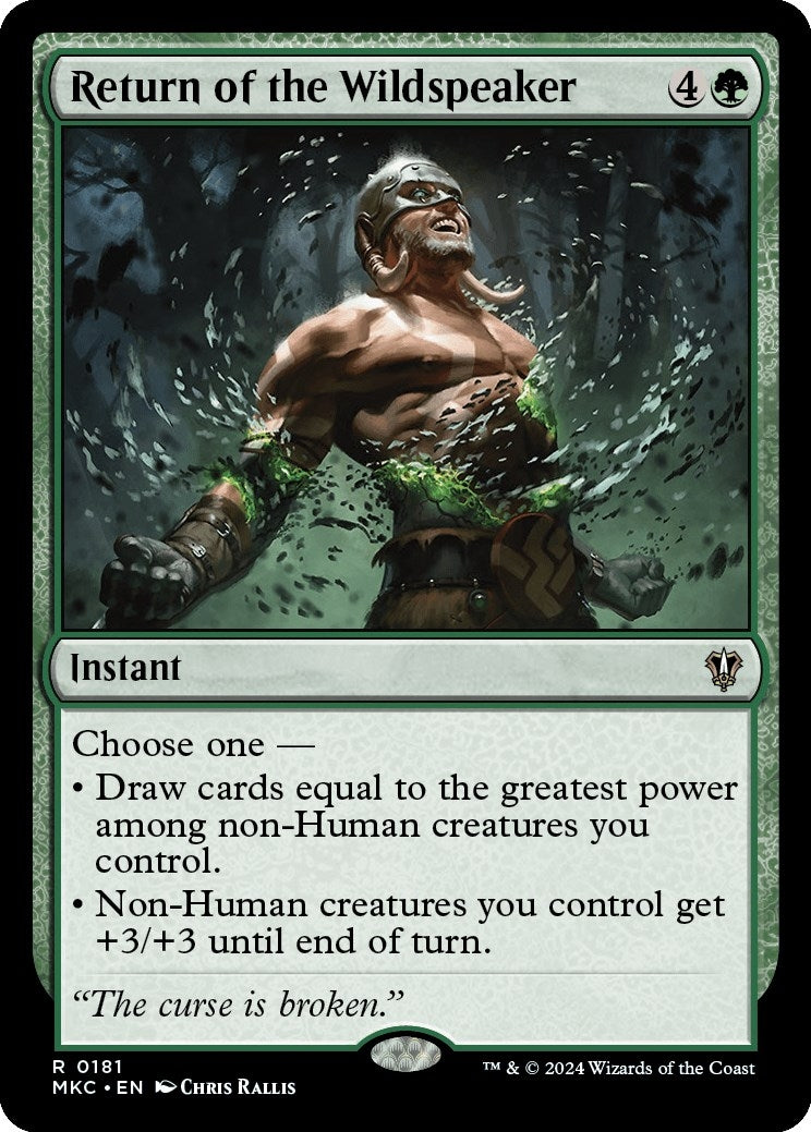 Image for Return of the Wildspeaker (181) (MKC) - Magic: The Gathering