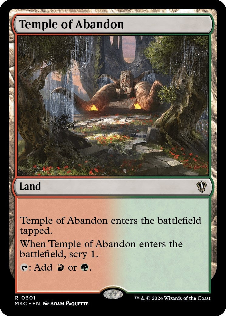 Image for Temple of Abandon (301) (MKC) - Magic: The Gathering