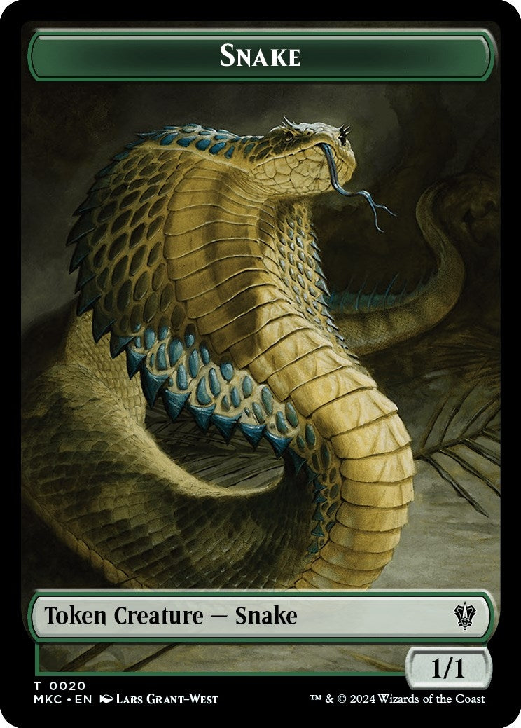 Image for Snake // Morph Double-Sided Token (20 // 30) (MKC) - Magic: The Gathering
