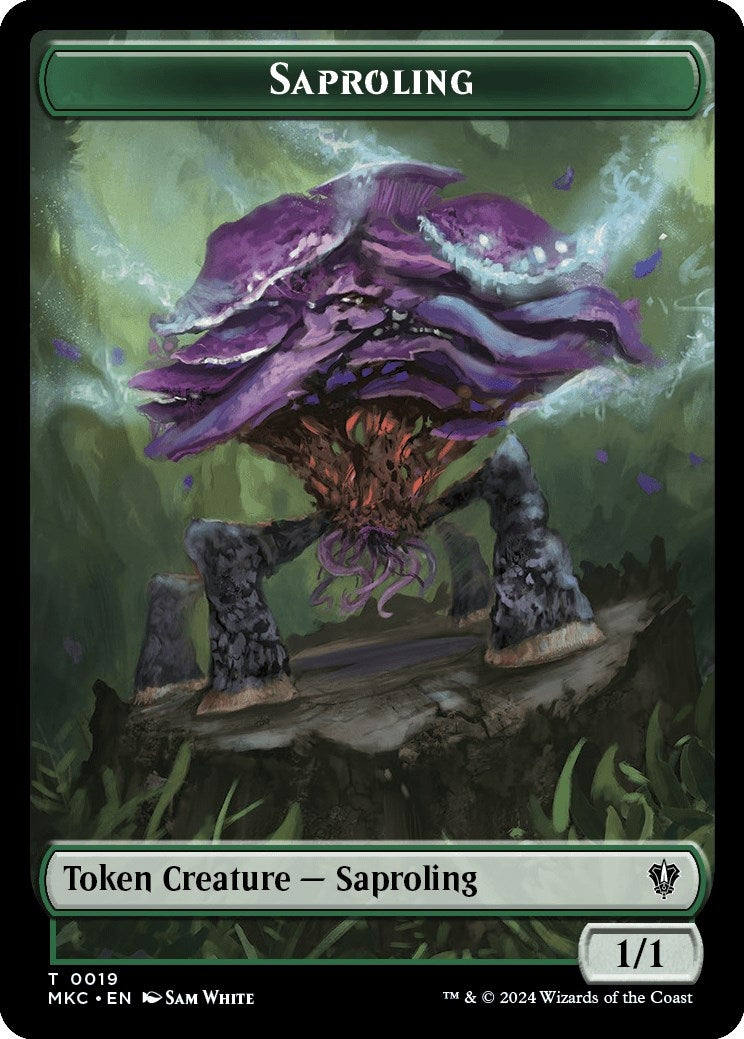 Image for Saproling // Manifest Double-Sided Token (19 // 29) (MKC) - Magic: The Gathering