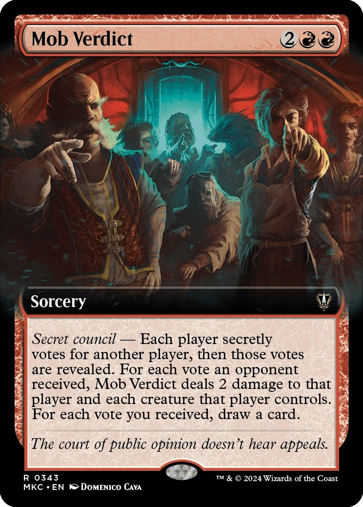 Image for Mob Verdict (Extended Art) (343) (MKC) - Magic: The Gathering