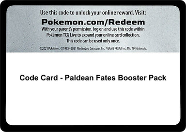 Image for Code Card - Paldean Fates Booster Pack (SV: Paldean Fates) (PAF) - Pokemon