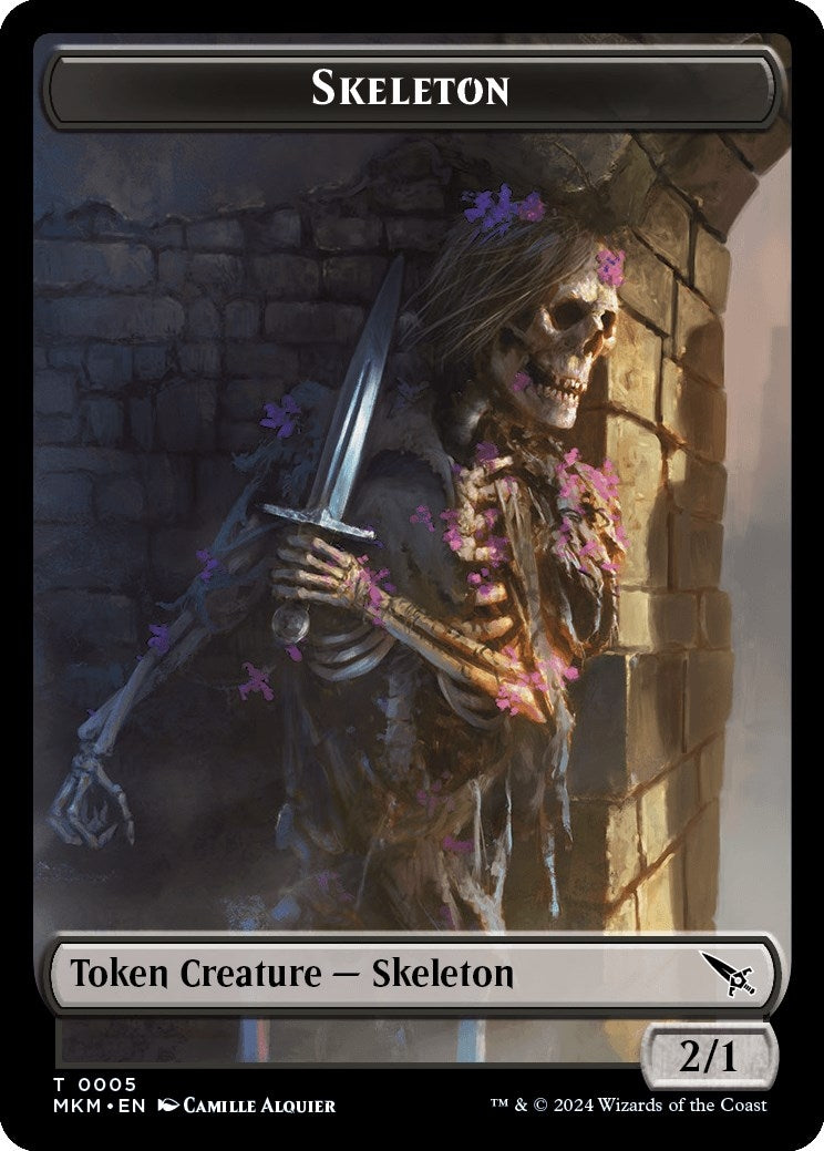 Image for Skeleton Token (5) (MKM) - Magic: The Gathering