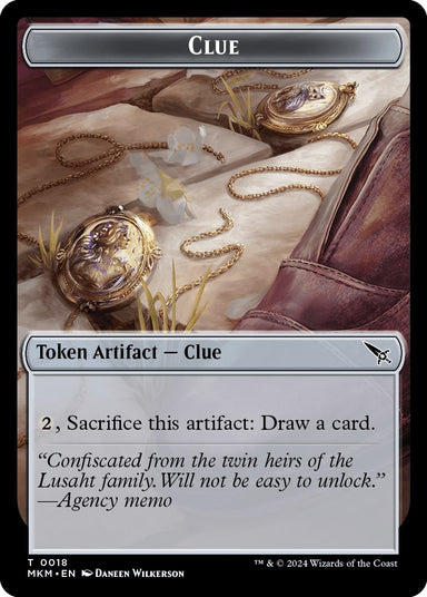 Image for Clue (0018) // A 0045 Double-Sided Token (18 // 45) (MKM) - Magic: The Gathering