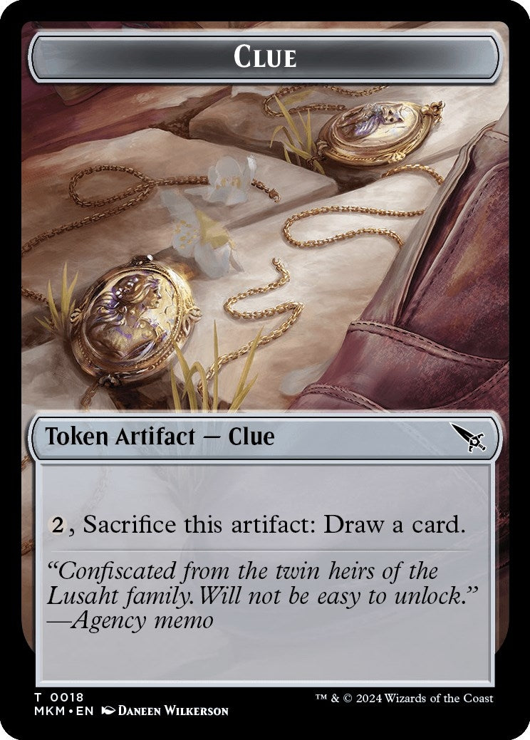 Image for Clue (0018) // A 0045 Double-Sided Token (18 // 45) (MKM) - Magic: The Gathering