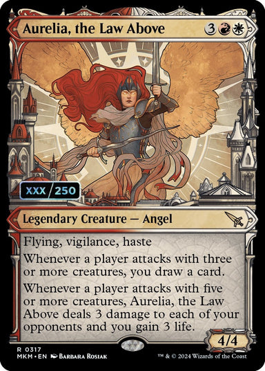 Image for Aurelia, the Law Above (Serial Numbered) (317) (MKM) - Magic: The Gathering