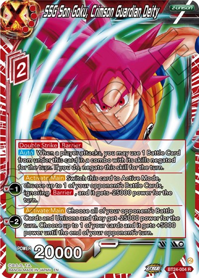 SSG Son Goku, Crimson Guardian Deity - BT24-004