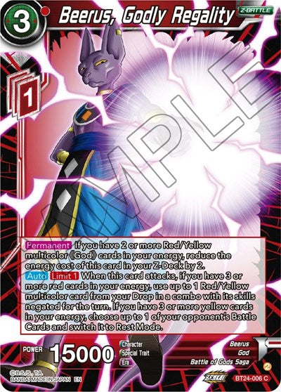 Beerus, Godly Regality - BT24-006