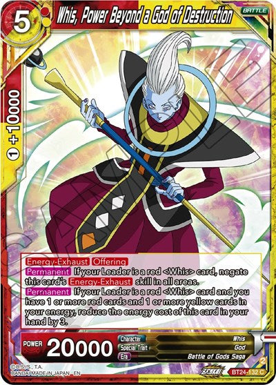 Whis, Power Beyond a God of Destruction - BT24-132