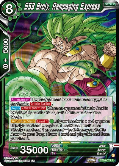 SS3 Broly, Rampaging Express - BT24-074