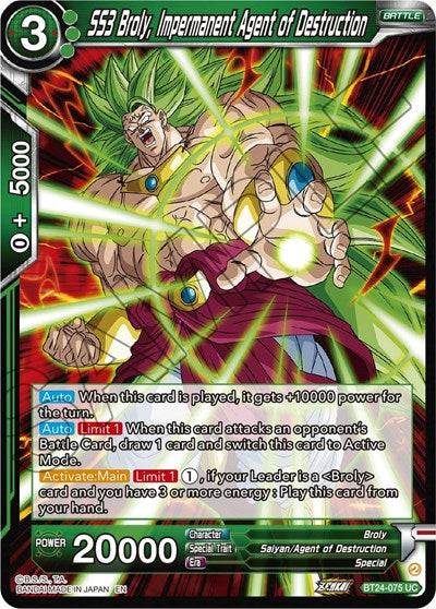 SS3 Broly, Impermanent Agent of Destruction - BT24-075