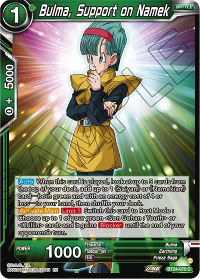 Bulma, Support on Namek - BT24-070