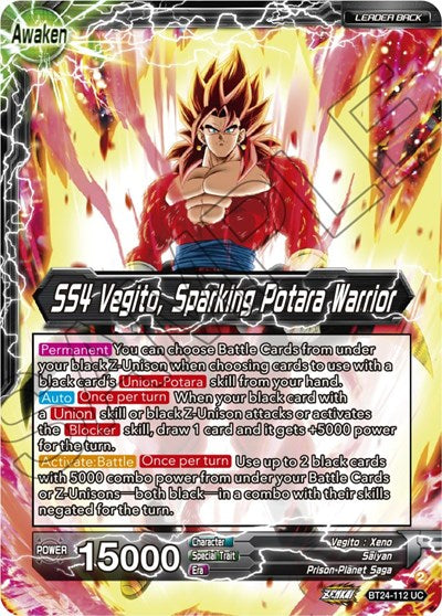 SS4 Son Goku & SS4 Vegeta // SS4 Vegito, Sparking Potara Warrior - BT24-112