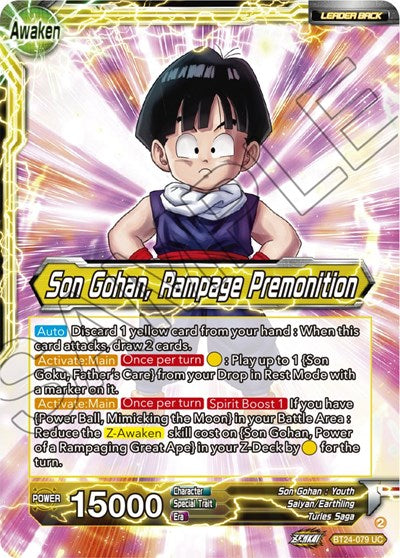 Son Gohan // Son Gohan, Rampage Premonition - BT24-079