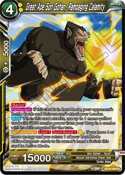 Great Ape Son Gohan, Rampaging Calamity - BT24-090