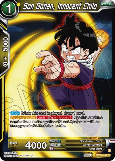 Son Gohan, Innocent Child - BT24-091