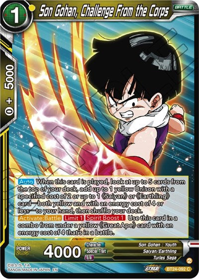 Son Gohan, Challenge From the Corps - BT24-092