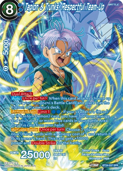 Tapion & Trunks, Respectful Team-Up (SPR) - BT24-037